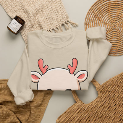 Kawaii Christmas Reindeer Sweatshirt for Holiday Fans