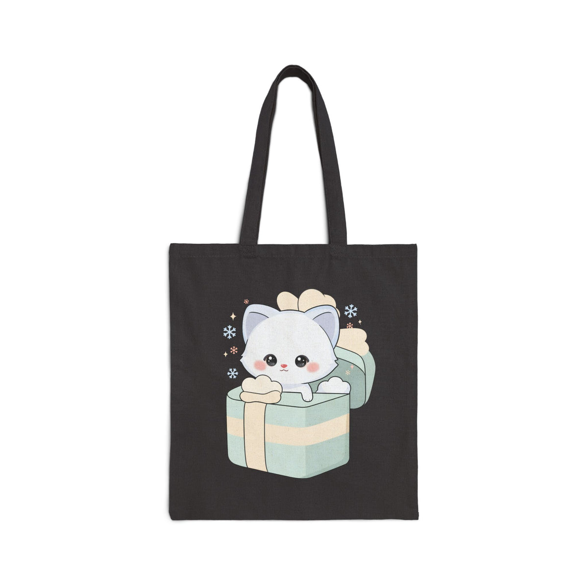 Kawaii Arctic Fox Tote Bag for Gift-Wrapping Runs