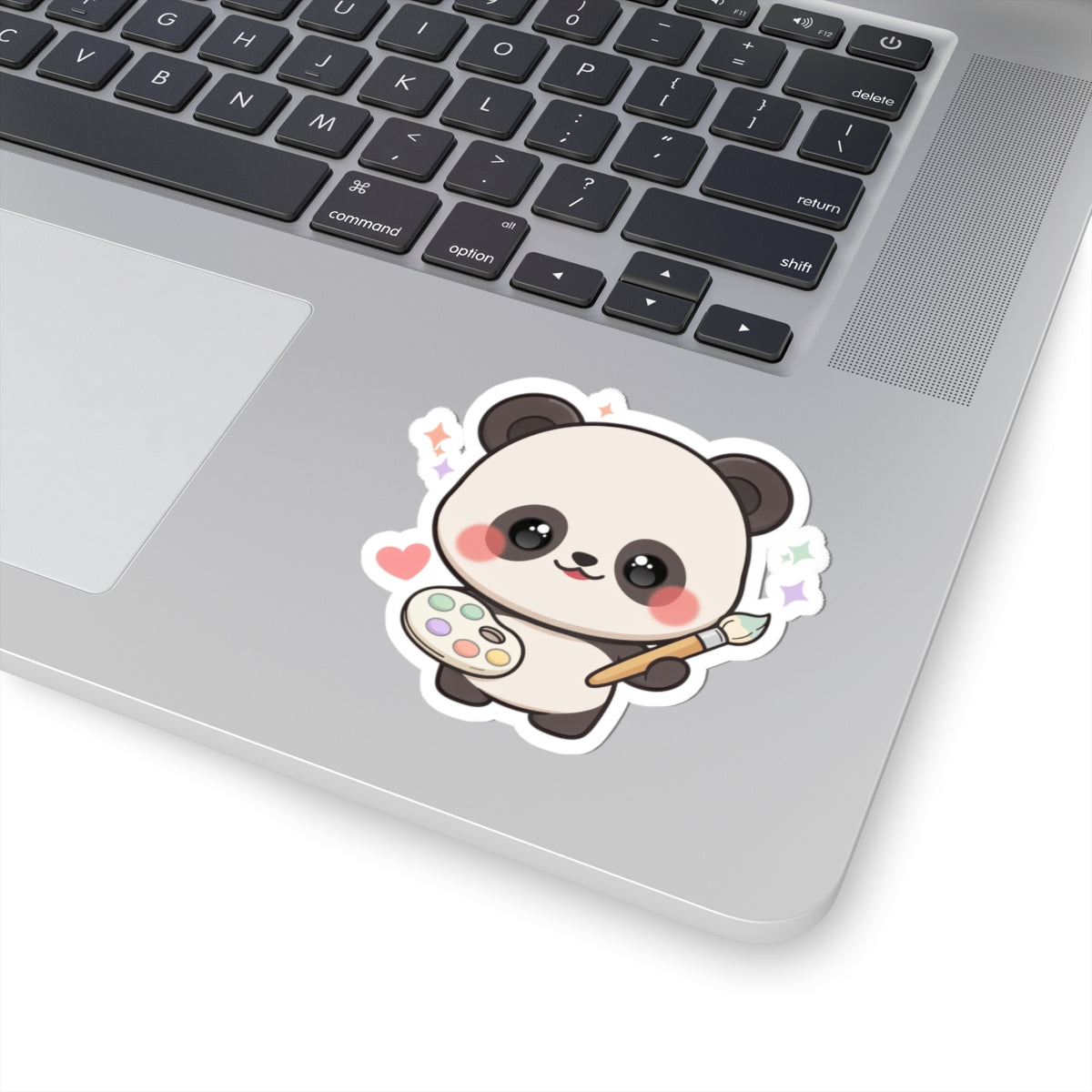 Kawaii Panda Artist Kiss-Cut Sticker for Art Lovers