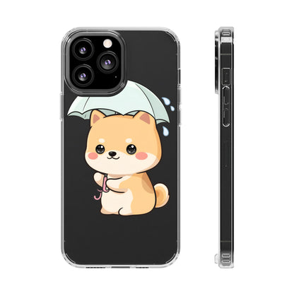 Shiba Inu Phone Case, Kawaii Rainy Day Pup