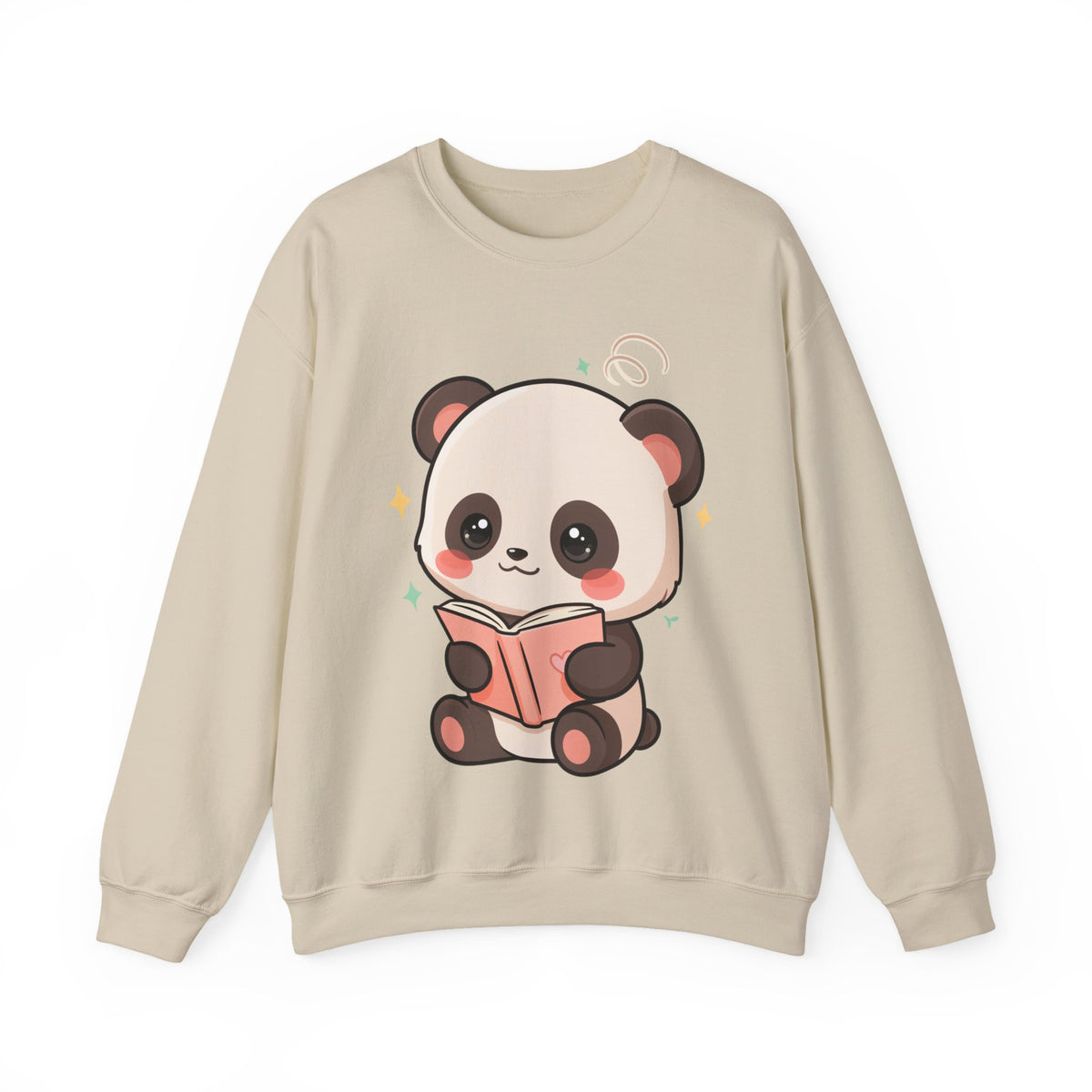 Cute Reading Panda Sweatshirt for Book Lovers
