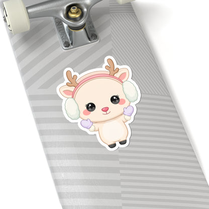 Kawaii Reindeer Sticker for Cozy Winter Cheer