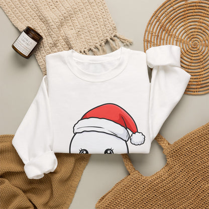 Kawaii Snowman Christmas Sweatshirt, Cute Holiday Gift
