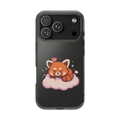 Cute Red Panda Phone Case, Dreamy Kawaii Cloud Art