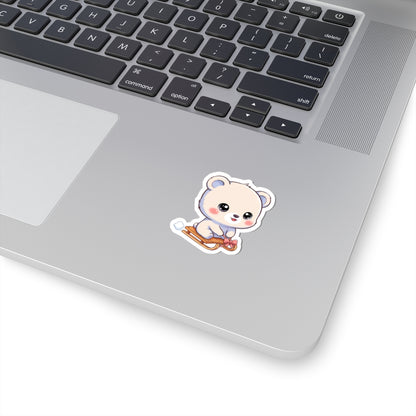 Kawaii Polar Bear Sticker, Cute Winter Gift