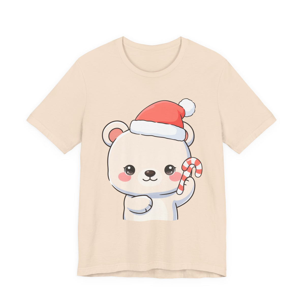 Kawaii Polar Bear Christmas Tee, Cute Holiday Gift