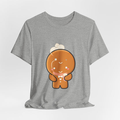 Kawaii Gingerbread Man T-Shirt for Cozy Cocoa Fans