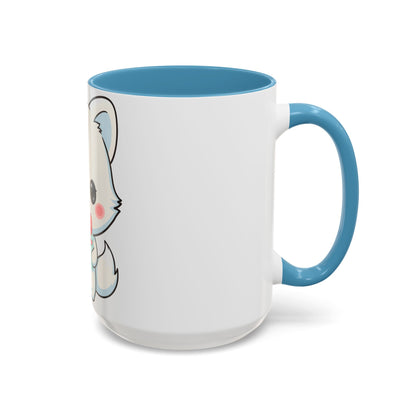 Kawaii Arctic Fox Gift Mug, Cute Holiday Accent Coffee Mug