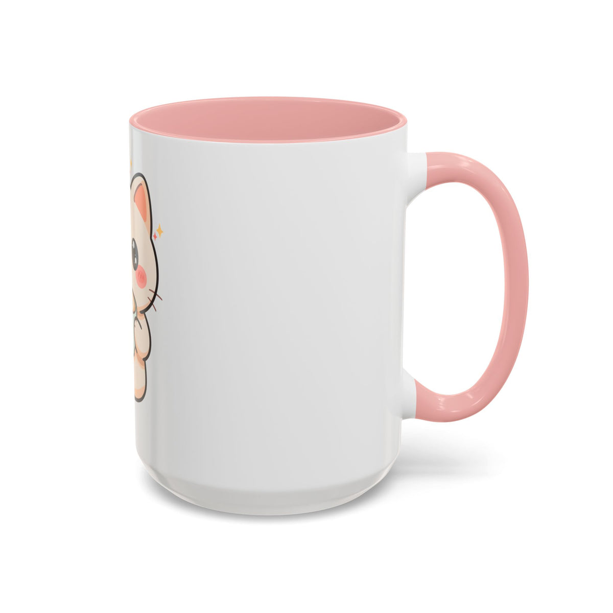 Kawaii Cat Coffee Mug, Cute Latte Accent Mug