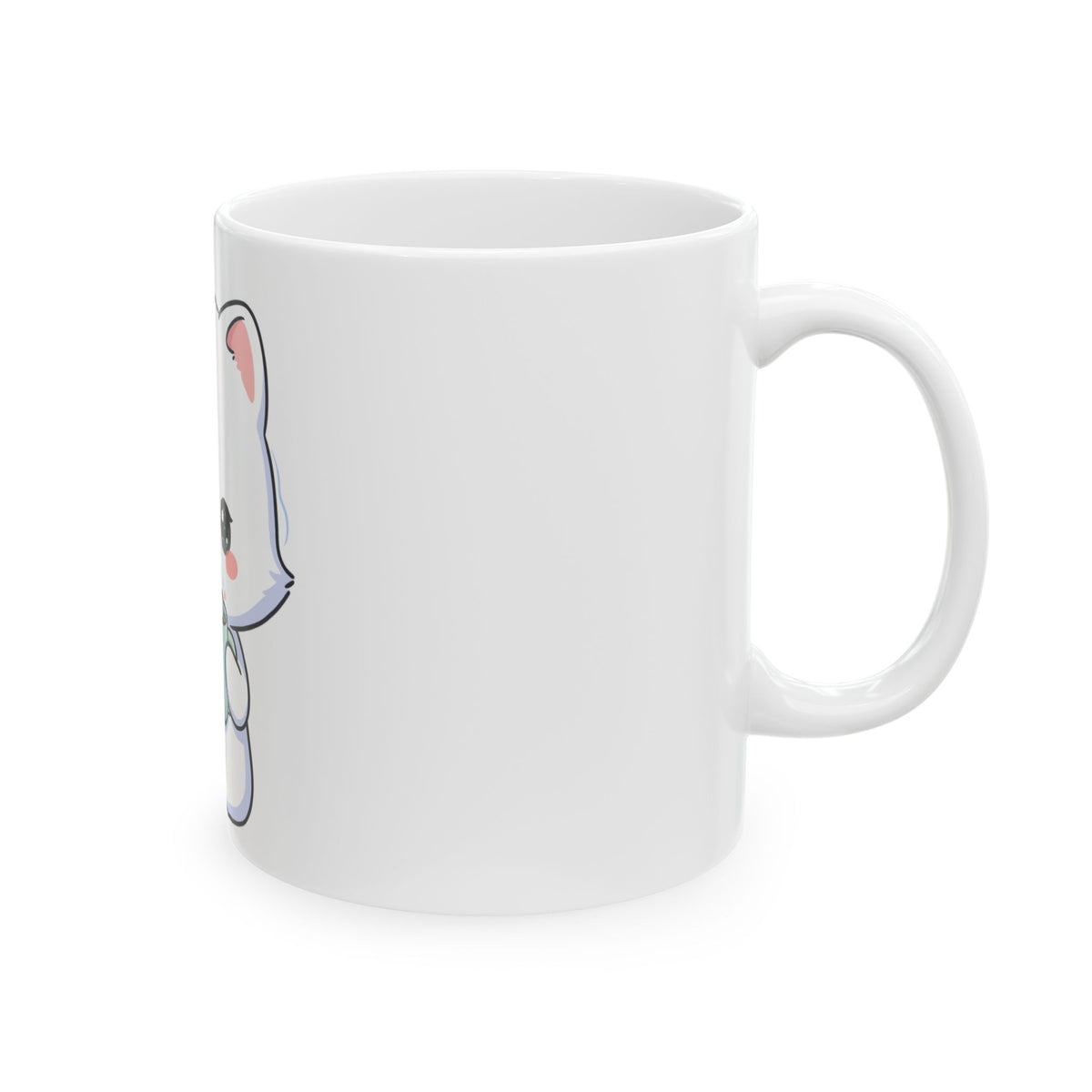 Kawaii Arctic Fox Mug for Cozy Hot Cocoa Moments