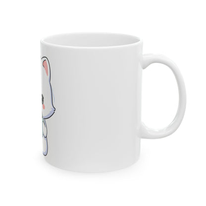 Kawaii Arctic Fox Mug for Cozy Hot Cocoa Moments