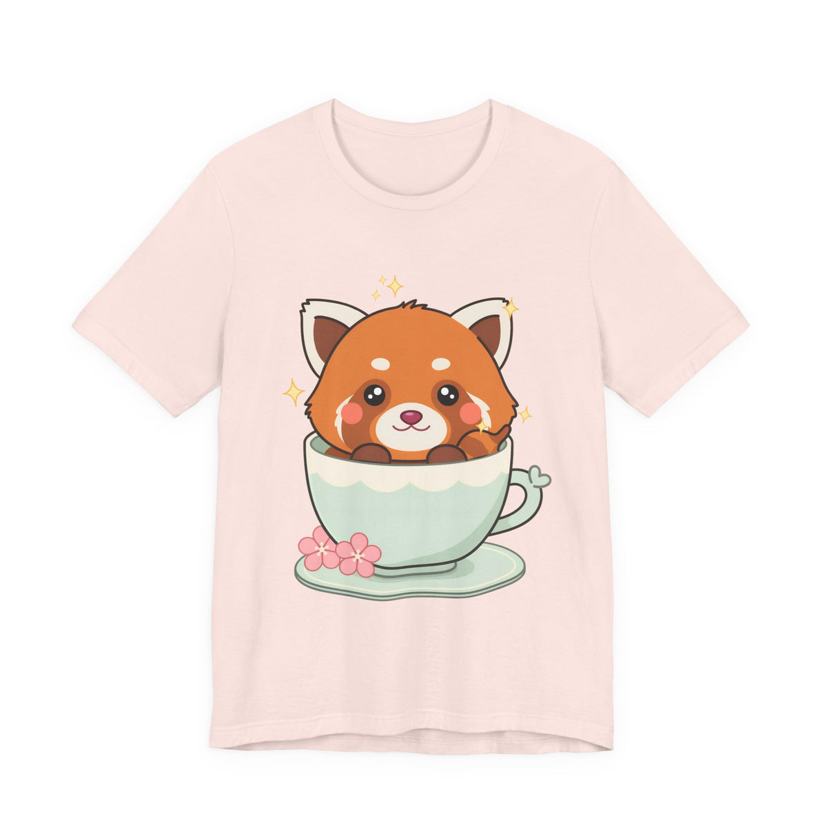 Kawaii Red Panda T-Shirt, Cute Tea Lover Gift