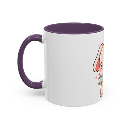 Gamer Bunny Accent Coffee Mug for Kawaii Game Lovers