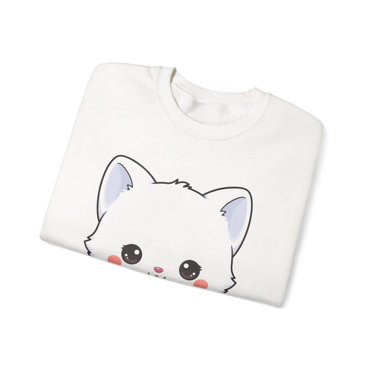 Christmas Cookie Fox Sweatshirt, Kawaii Arctic Fox Crewneck