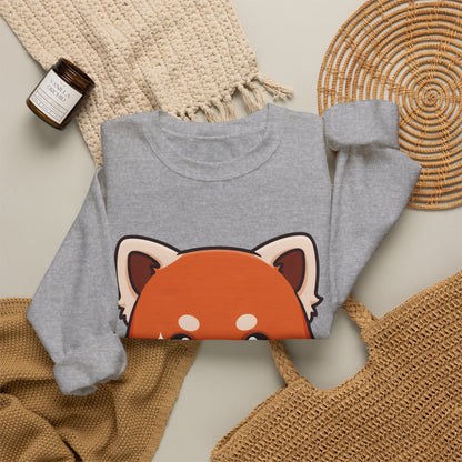 Red Panda Sushi Sweatshirt, Cute Kawaii Crewneck