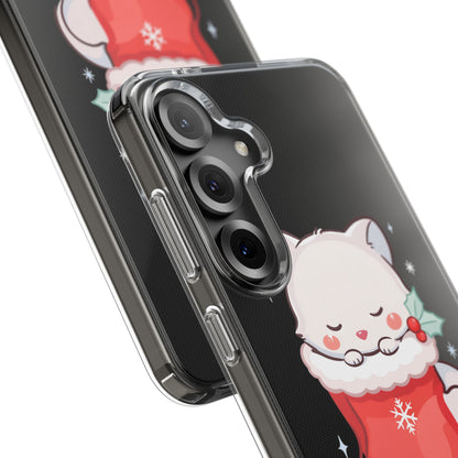 Christmas Fox Phone Case, Cute Holiday Stocking Gift