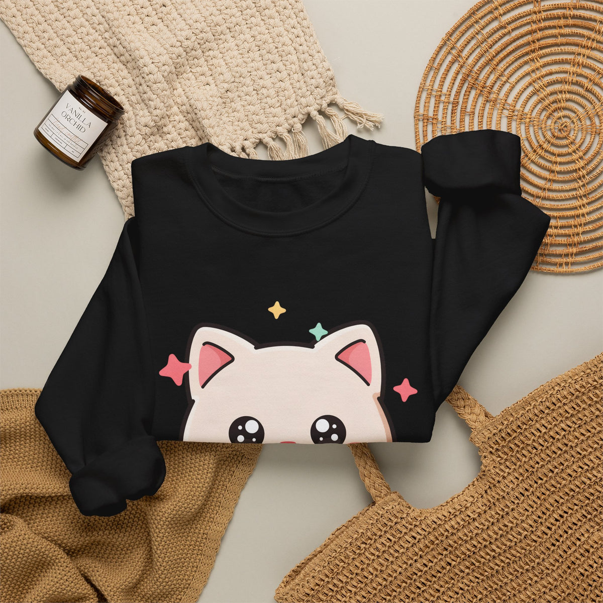 Kawaii Cat Sushi Sweatshirt for Cute Cat Lovers