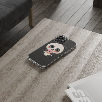 Kawaii Panda Phone Case with Donut