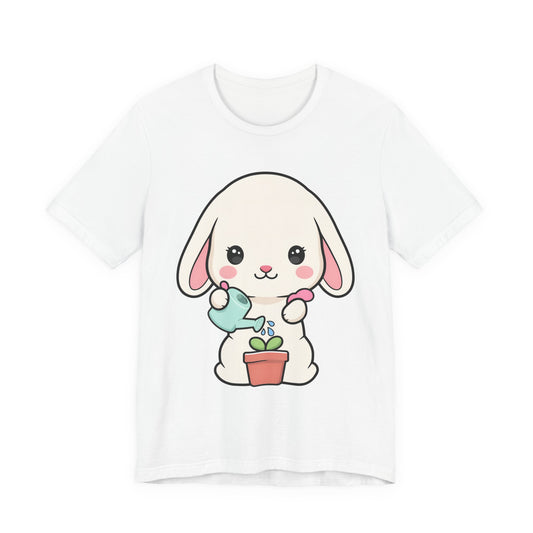 Kawaii Bunny Gardening T-Shirt for Plant Lovers