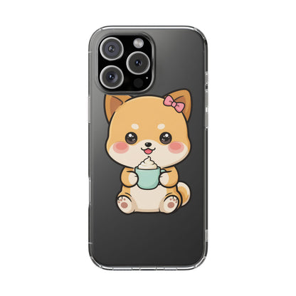 Kawaii Shiba Inu Phone Case with Latte