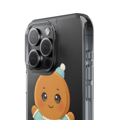 Kawaii Gingerbread Phone Case, Cute Christmas Sweater Cookie