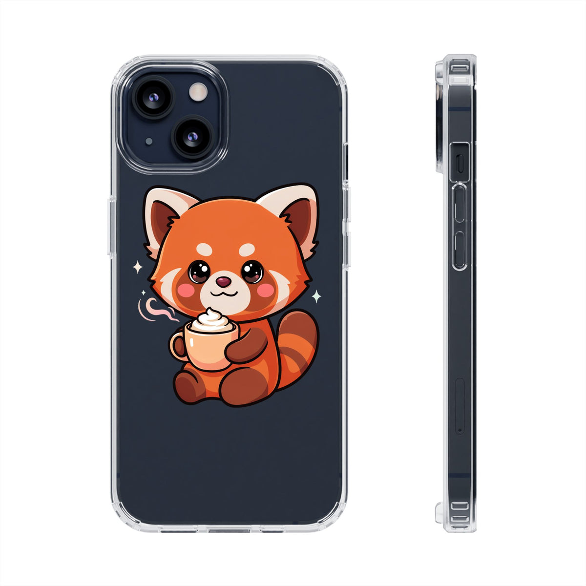 Kawaii Red Panda Phone Case with Latte