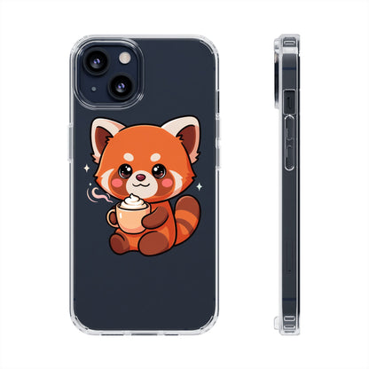 Kawaii Red Panda Phone Case with Latte
