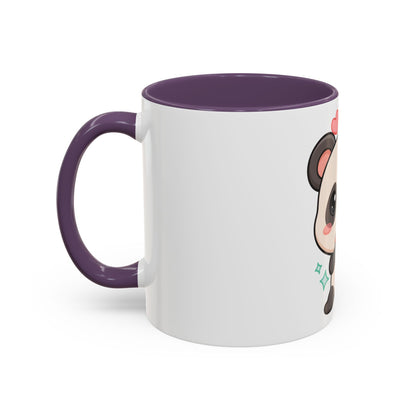 Kawaii Panda Coffee Mug, Cute Sushi Lover Accent Mug