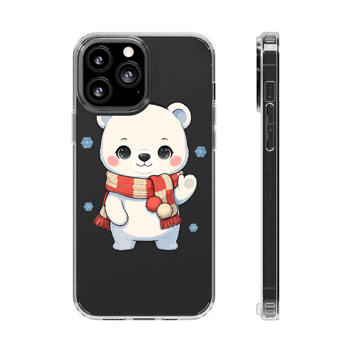 Kawaii Polar Bear Phone Case – Cozy Christmas Cub