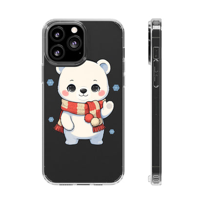 Kawaii Polar Bear Phone Case – Cozy Christmas Cub