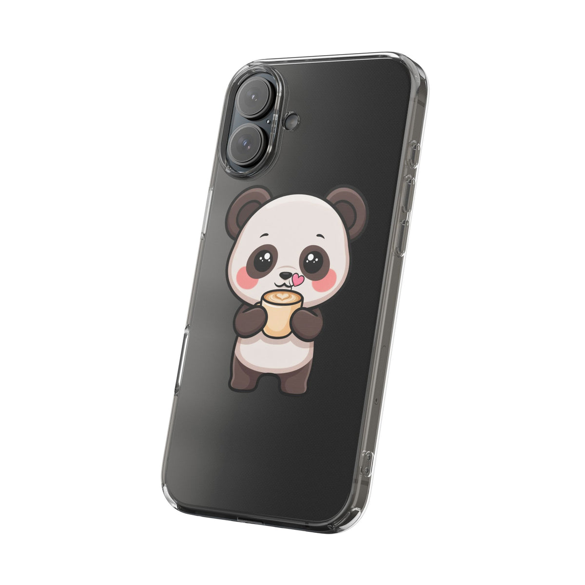 Kawaii Panda Latte Clear Impact-Resistant Case