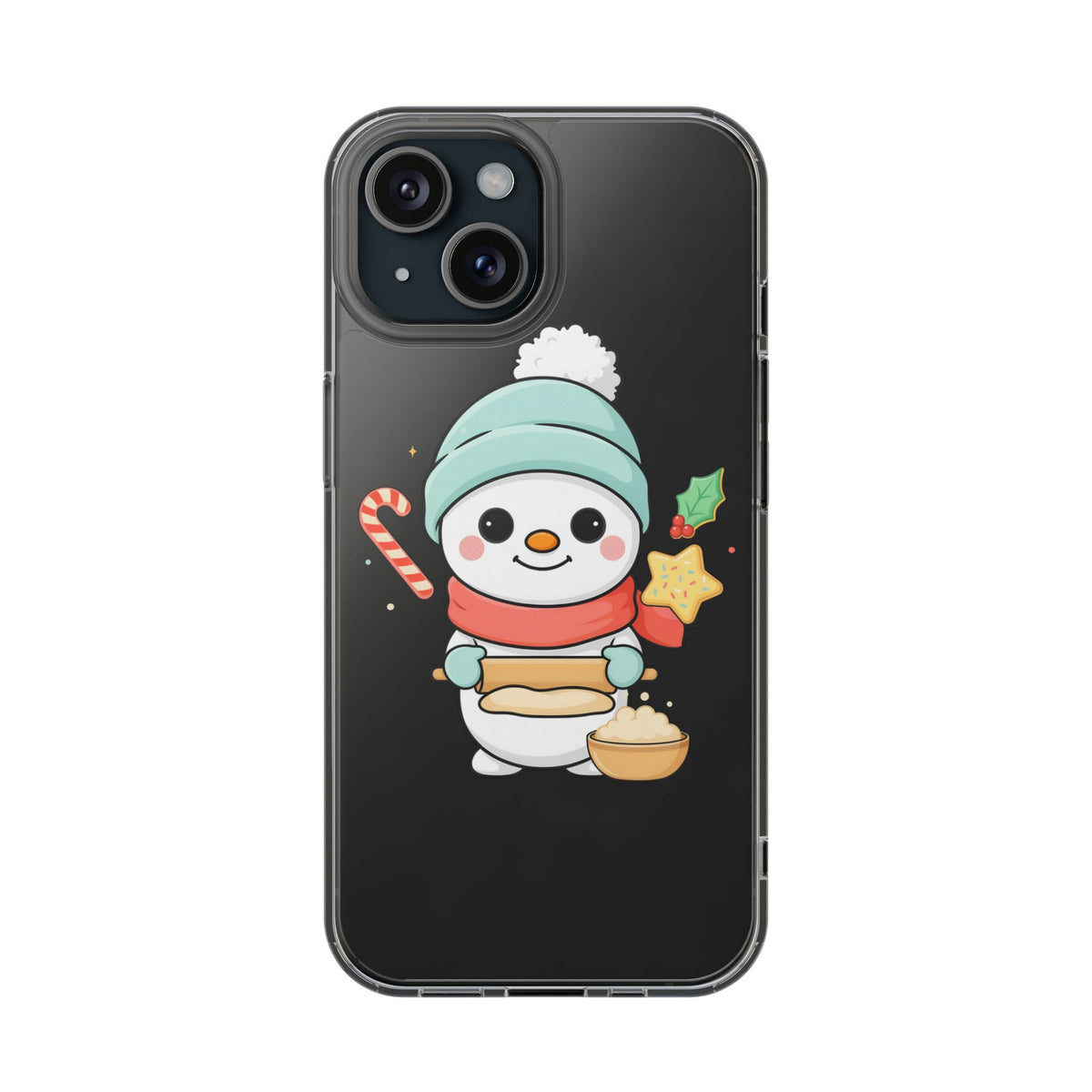 Christmas Snowman Phone Case, Cute Cookie Baker
