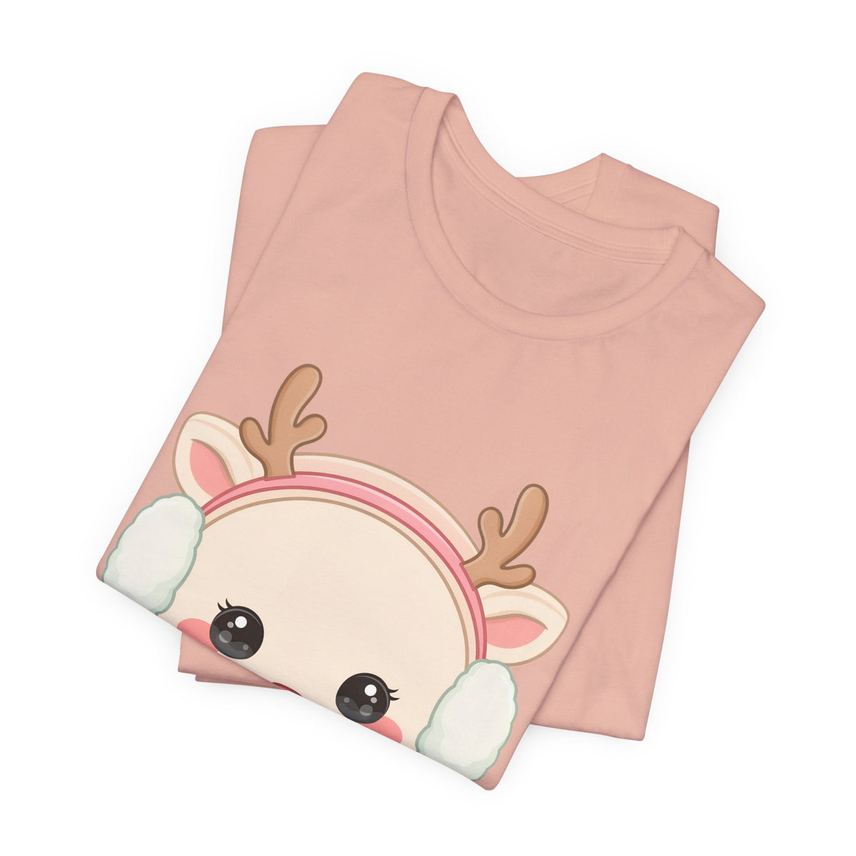 Kawaii Reindeer T-Shirt, Cute Winter Animal Tee