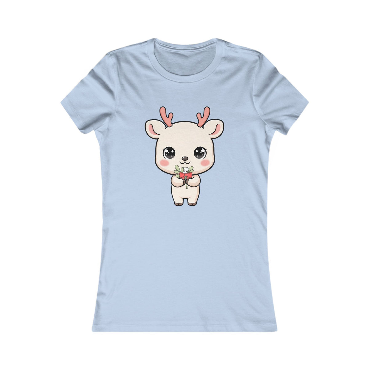 Kawaii Reindeer T-Shirt for Mistletoe-Loving Holiday Fans