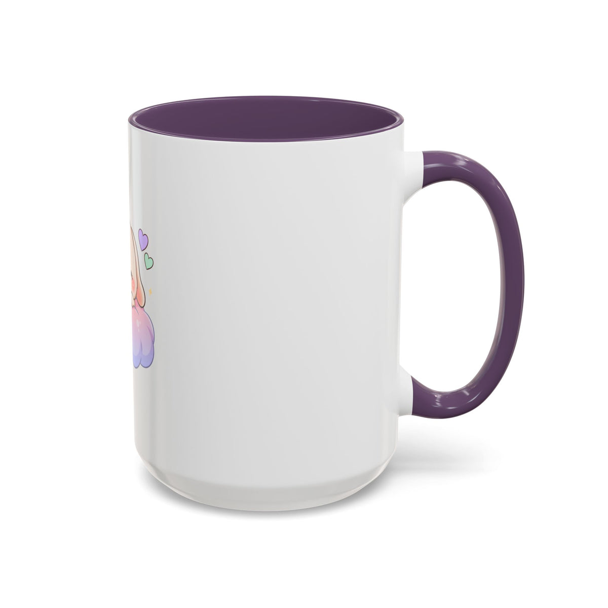 Kawaii Bunny Accent Coffee Mug, Dreamy Cute Animal Gift