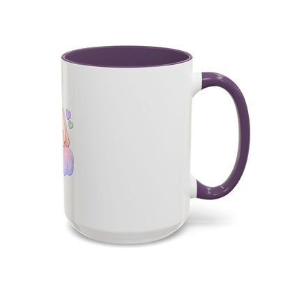 Kawaii Bunny Accent Coffee Mug, Dreamy Cute Animal Gift