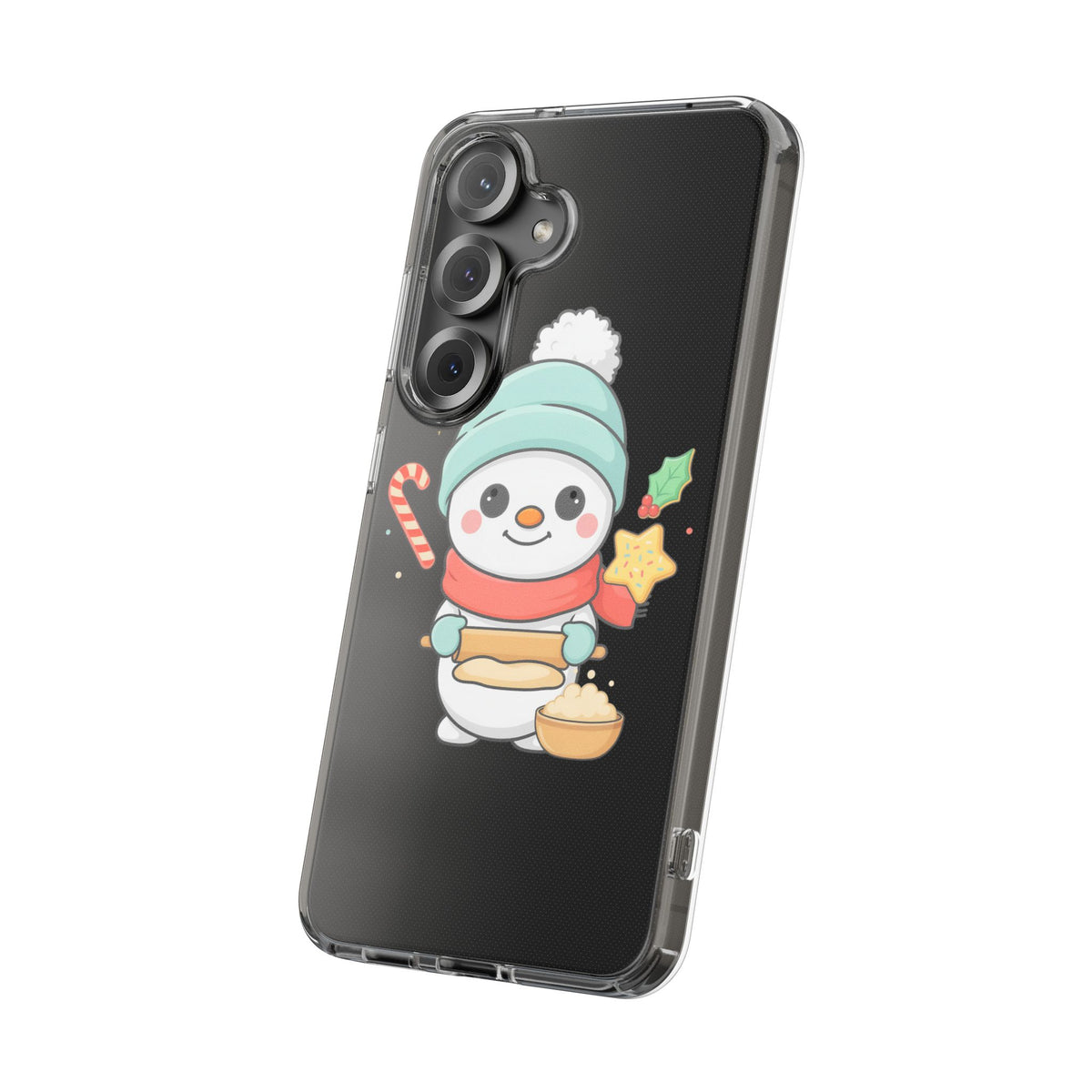 Christmas Snowman Phone Case, Cute Cookie Baker