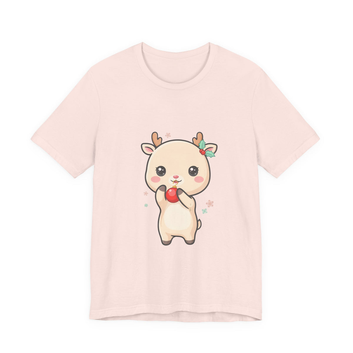 Kawaii Reindeer Christmas T-Shirt for Cute Holiday Style