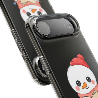 Kawaii Snowman Phone Case Reading to Santa