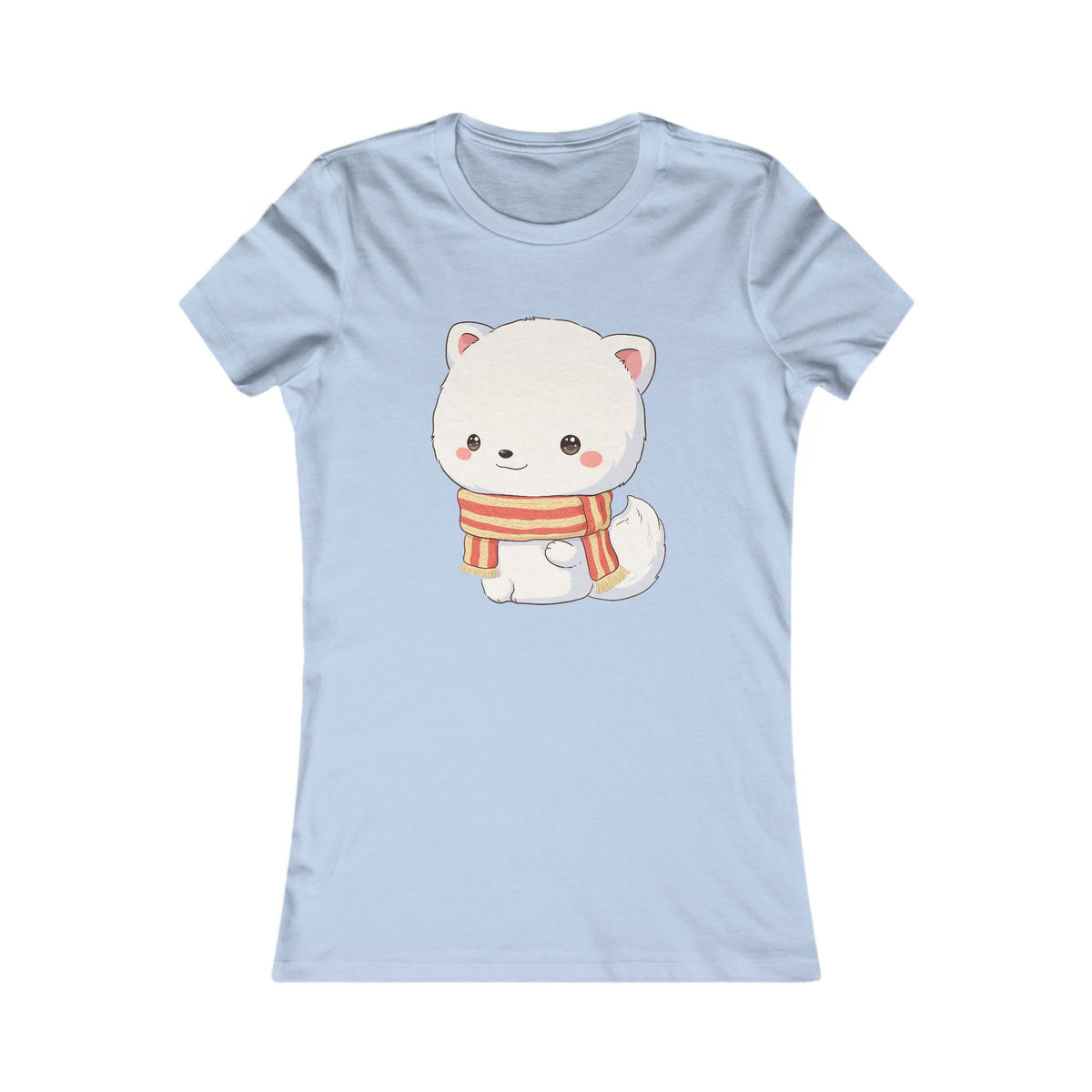 Kawaii Arctic Fox Christmas Tee for Cozy Holiday Fans