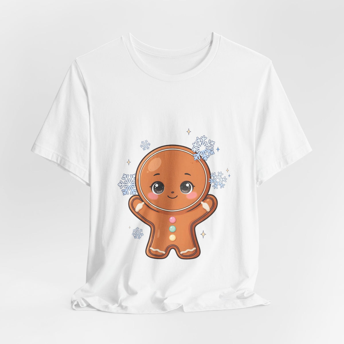 Kawaii Gingerbread Man T-Shirt for a Cozy Christmas Mood