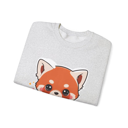 Kawaii Red Panda Sweatshirt, Cute Plant Lover Crewneck