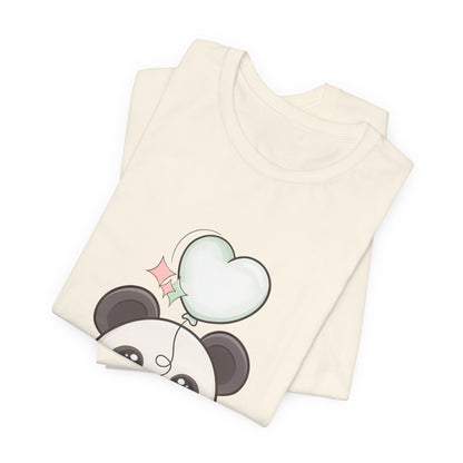 Kawaii Panda T-Shirt with Floating Balloon