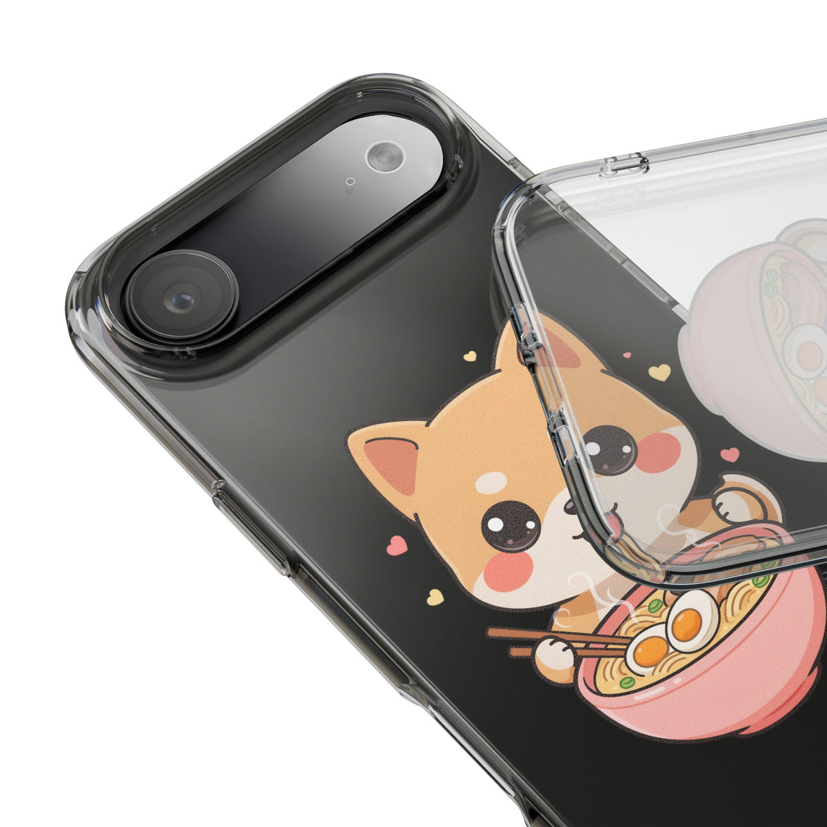 Kawaii Shiba Inu Ramen Clear Impact-Resistant Case