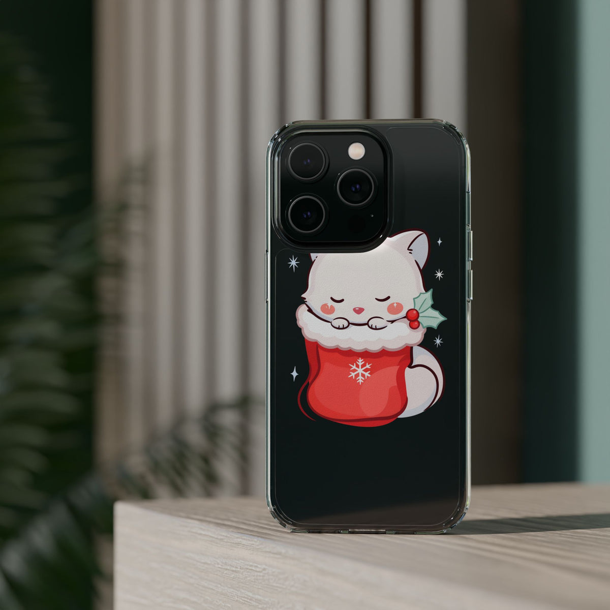 Christmas Fox Phone Case, Cute Holiday Stocking Gift
