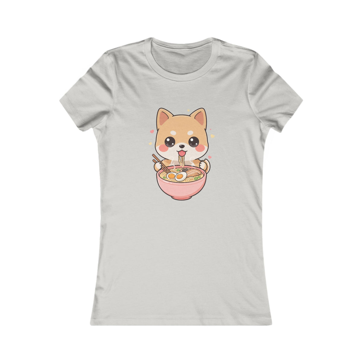 Kawaii Shiba Inu Ramen T-Shirt for Foodie Gifts