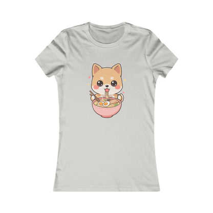 Kawaii Shiba Inu Ramen T-Shirt for Foodie Gifts