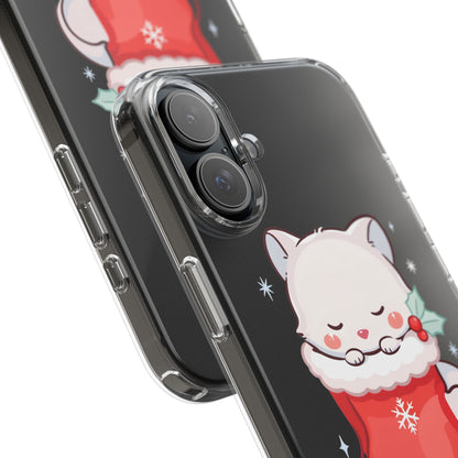 Christmas Fox Phone Case, Cute Holiday Stocking Gift