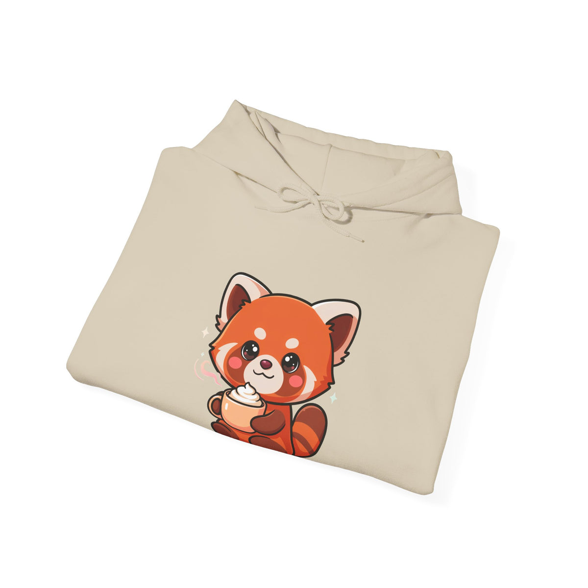 Red Panda Latte Hoodie – Cute Kawaii Coffee Sweatshirt