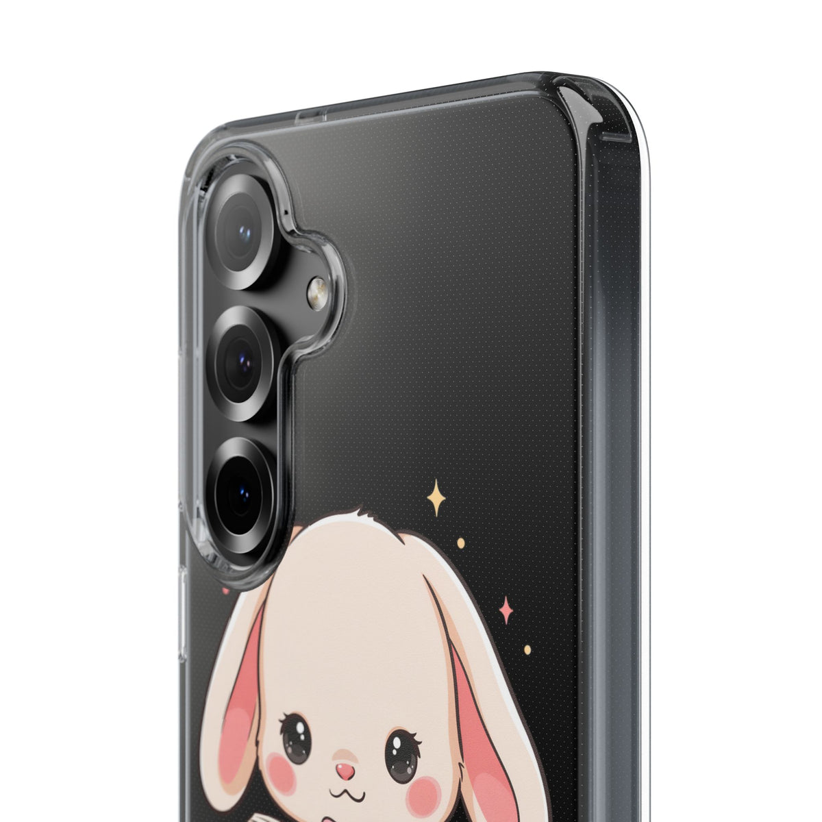 Kawaii Reading Bunny Clear Impact-Resistant Case